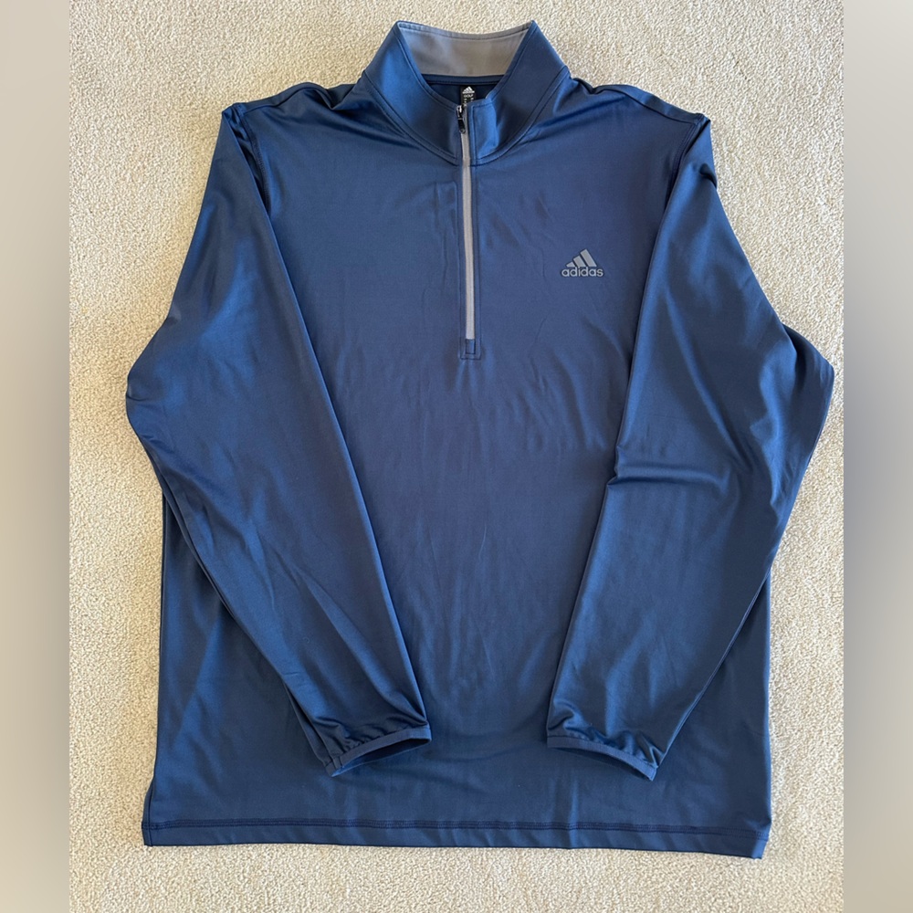 Adidas Men's Golf Half-zip Pullover. Blue Gray. Size XL